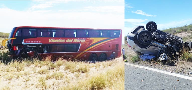 Colectivo Con Obreros Golondrina De Tucum N Choc En La Pampa Con Una